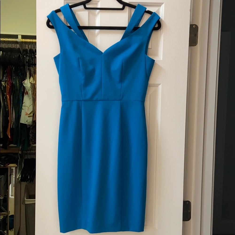 Black Halo blue dress